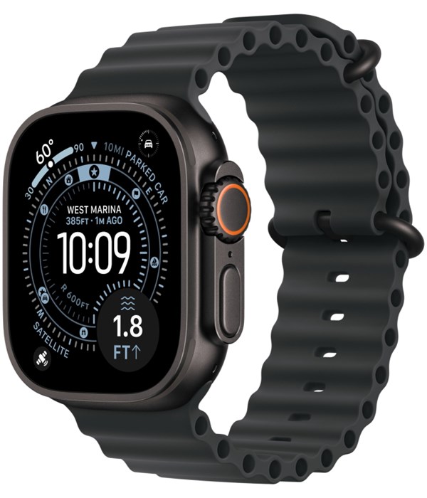 Часы Apple Watch Ultra 3 GPS 49 мм, корпус черный титан (Black Titanium), ремешок Ocean, цвет: черный (Black) 2830673