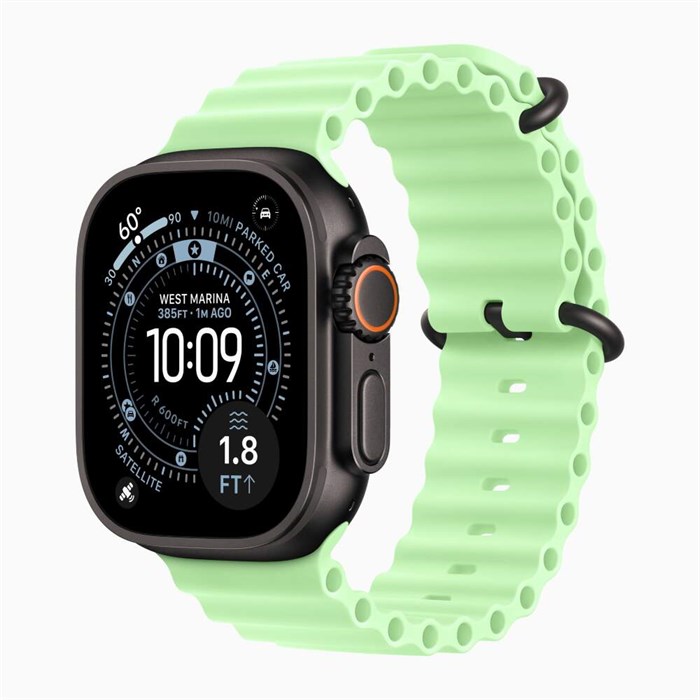 Часы Apple Watch Ultra 3 GPS + Cellular 49mm Black Titanium Case, Ocean Band (Neon Green) Часы Apple Watch Ultra 3 GPS + Cellular 49mm Black Titanium Case, Ocean Band (Neon Green)