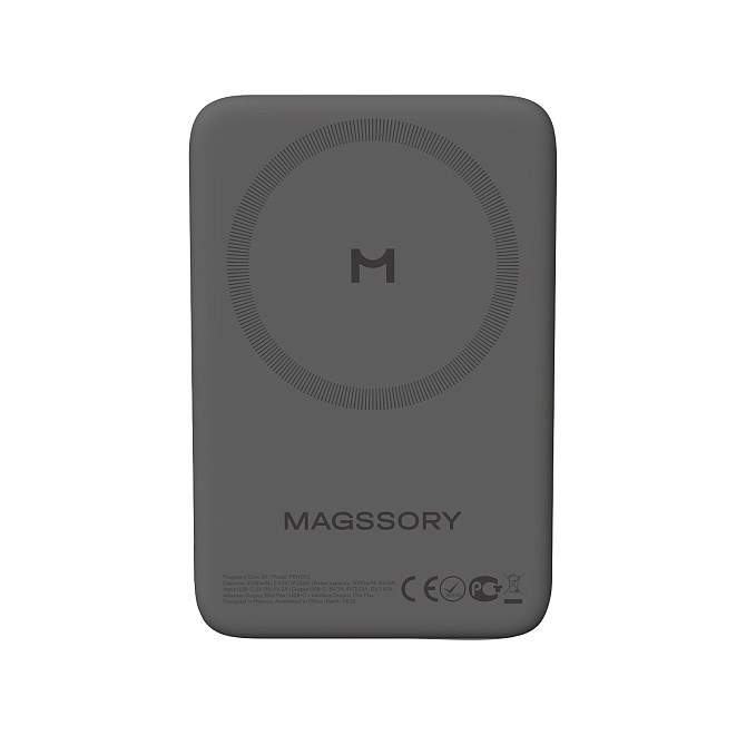 PBN003m, Беспроводной внешний аккумулятор Magssory Core 5K, с магнитами, совместимый с MagSafe, Midnight PBN003_2