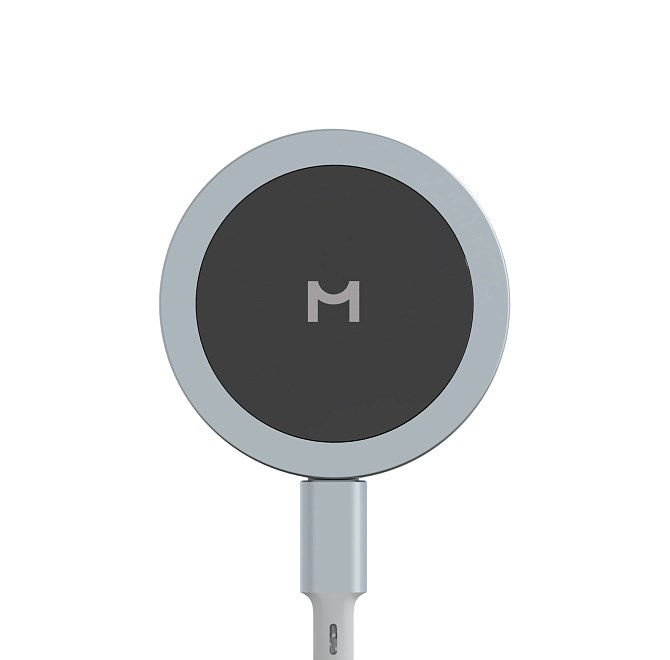 Компактное беспроводное зарядное устройство Magssory Coin, с магнитым кабелем, совместимое с MagSafe, темно-серый WCH015