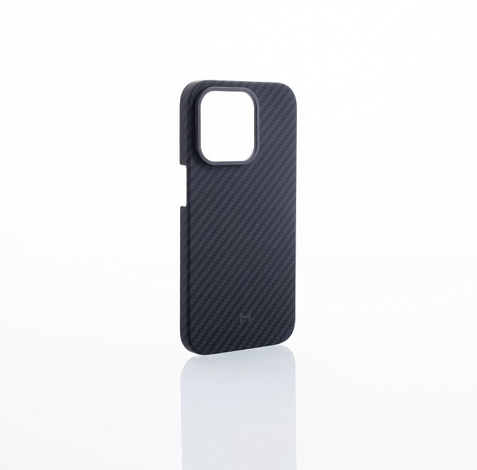 Чехол Magssory для iPhone 15 Plus, кевлар (арамид), с магнитами, совместимый с MagSafe, черный CFB018
