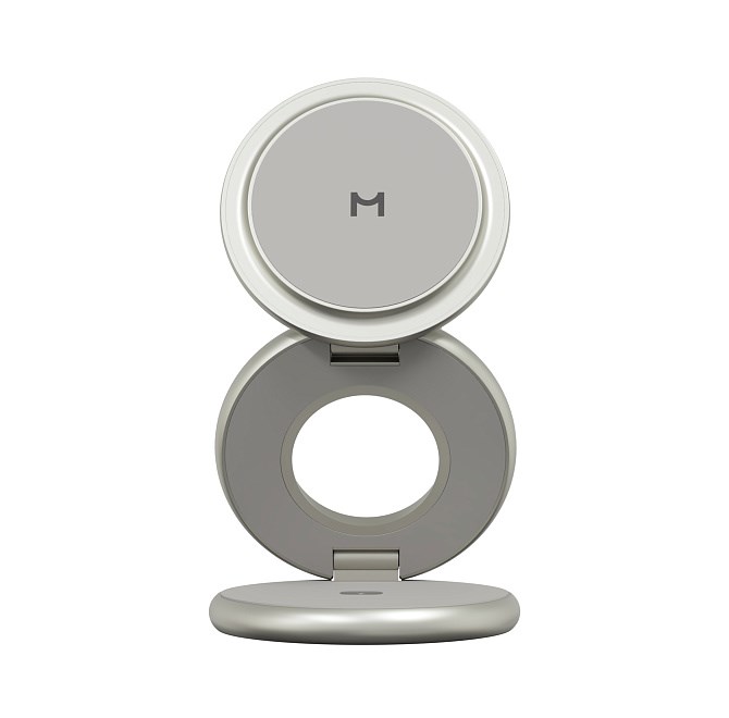 Складное беспроводное зарядное устройство 3 в 1 Magssory Signature Pro для Apple, с магнитами, с поддержкой Qi2, титан WCH073_2