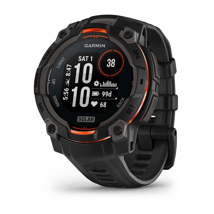 Умные часы Garmin INSTINCT 3 45 мм Solar, корпус: черный, с черным силиконовым ремешком (Black) 2720884
