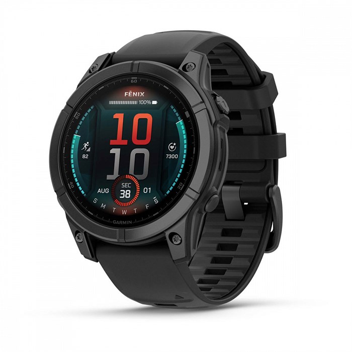 Умные часы Garmin Fenix E 47 мм, AMOLED, корпус: серый (Gray), с черным силиконовым ремешком 3116363