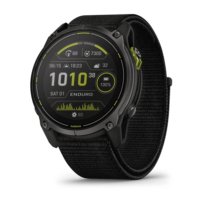 Умные часы Garmin Enduro 3 51 мм Solar Sapphire Titanium, корпус: карбоново-серый (Carbon Gray), DLC-покрытие, с черным нейлоновым ремешком 2947801