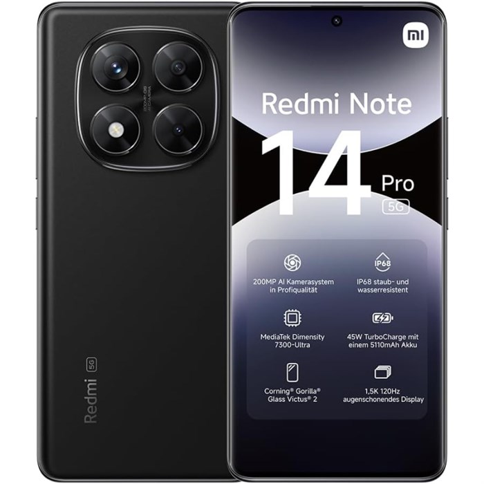 Телефон Xiaomi Redmi Note 14 Pro 5G 12/512Gb (Midnight Black) Телефон Xiaomi Redmi Note 14 Pro 5G 12/512Gb (Midnight Black) - фото 5001