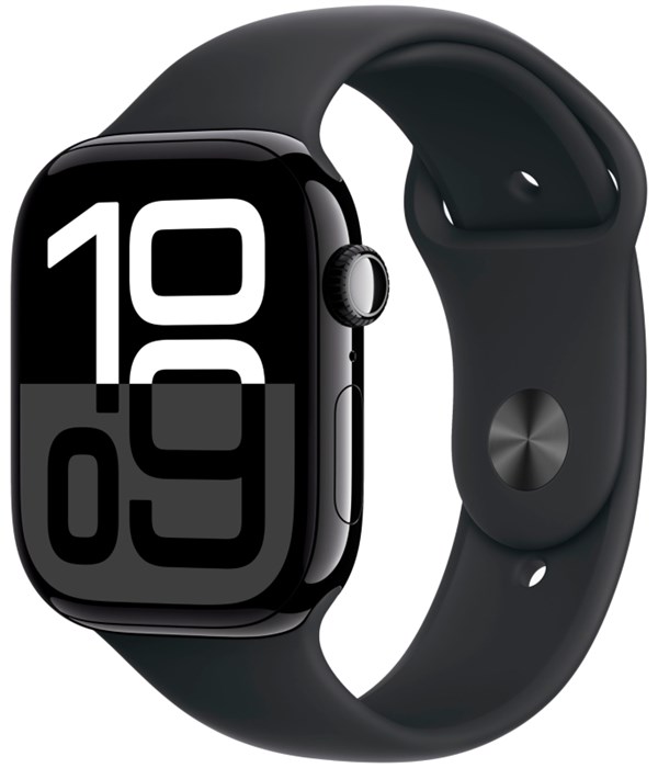 Часы Apple Watch Series 10 46mm Jet Black Aluminium Case, Sport Band (Black) S/M Часы Apple Watch Series 10 46mm Jet Black Aluminium Case, Sport Band (Black) S/M - фото 5524