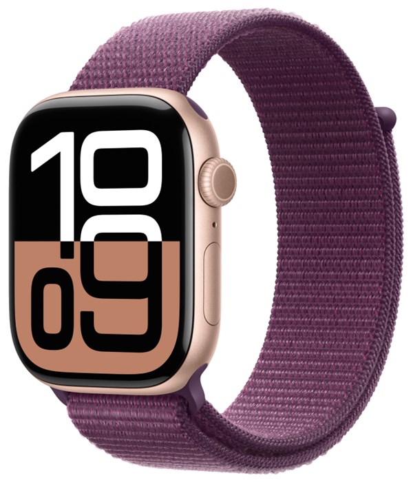 Часы Apple Watch Series 10 46mm Rose Gold Aluminium Case, Sport Loop (Plum) Часы Apple Watch Series 10 46mm Rose Gold Aluminium Case, Sport Loop (Plum) - фото 5536