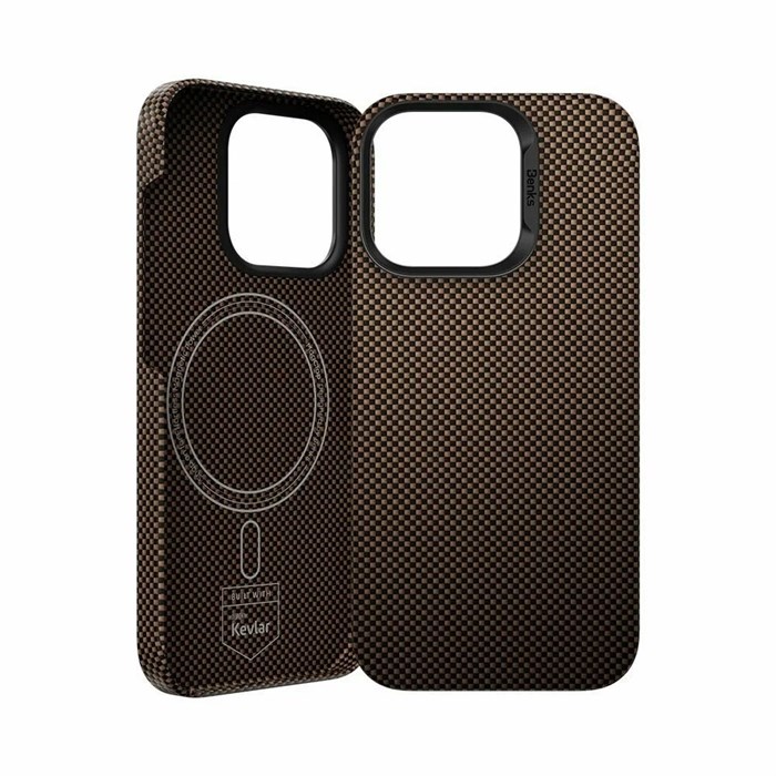 Чехол для iPhone 16 Pro Benks Kevlar MagSafe Gold Чехол для iPhone 16 Pro Benks Kevlar MagSafe Gold