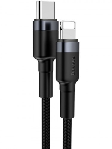 Кабель Baseus Cafule Type-C - iP PD 20W 1m Gray+Black CATLKL-G1 Кабель Baseus Cafule Type-C - iP PD 20W 1m Gray+Black CATLKL-G1