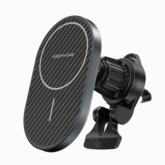Держатель автомобильный c беспроводной зарядкой KeepHone Kelvar Seanova мощностью 15 Вт на приборную панель/стекло/в решетку Black Держатель автомобильный c беспроводной зарядкой KeepHone Kelvar Seanova мощностью 15 Вт на приборную