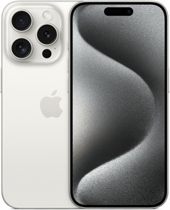 Телефон Apple iPhone 15 Pro 128 ГБ, eSim (электронная SIM-карта), цвет: белый титан (White Titanium) iPhone 15 Pro 128 White Titanium eSim