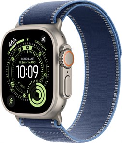 Часы Apple Watch Ultra 3 GPS 49 мм, корпус натуральный титан (Natural Titanium), ремешок Trail, цвет: синий/ярко-синий (Blue/Bright Blue), размер: M/L 2830680