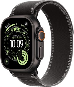 Часы Apple Watch Ultra 3 GPS 49 мм, корпус черный титан (Black Titanium), ремешок Trail, цвет: черный/угольный (Black/Charcoal), размер: S/M 2830675