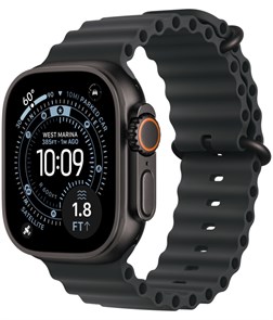 Часы Apple Watch Ultra 3 GPS 49 мм, корпус черный титан (Black Titanium), ремешок Ocean, цвет: черный (Black) 2830673