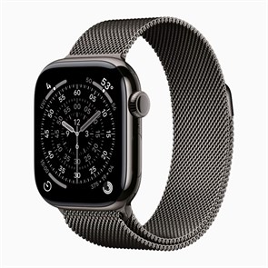 Часы Apple Watch Series 11 42 мм, корпус титан сланцевый (Slate Titanium), миланский сетчатый браслет, цвет: сланцевый (Slate) 2830688