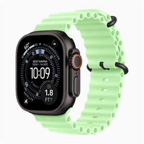 Часы Apple Watch Ultra 3 GPS + Cellular 49mm Black Titanium Case, Ocean Band (Neon Green) Часы Apple Watch Ultra 3 GPS + Cellular 49mm Black Titanium Case, Ocean Band (Neon Green)