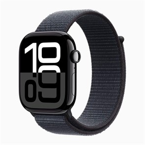 Часы Apple Watch Series 10 46 мм, корпус алюминий черный (Black Aluminium), ремешок Sport Loop, цвет: чернильный (Ink) 2097479