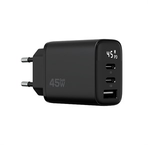 Cетевое зарядное устройство Magssory Digit 45W GaN, с дисплеем и функцией быстрой зарядки ACH008