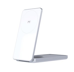 Складное беспроводное зарядное устройство Magssory Flip 3 в 1 для Apple, с магнитами, совместимое с MagSafe, серебро WCH014_2