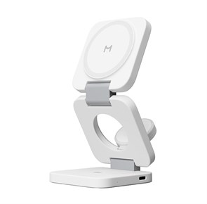 Складное беспроводное зарядное устройство Magssory Flex 3 в 1 для Apple, с магнитами, совместимое с MagSafe, белый WCH013_2
