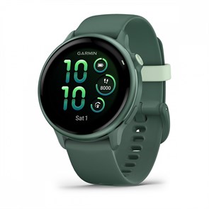 Умные часы Garmin VIVOACTIVE 6 42 мм, корпус: яшмовый (Jasper Green), с зеленым силиконовым ремешком 2720871
