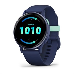 Умные часы Garmin VIVOACTIVE 5 42 мм, корпус: синий (Navy), с синим силиконовым ремешком 2786183