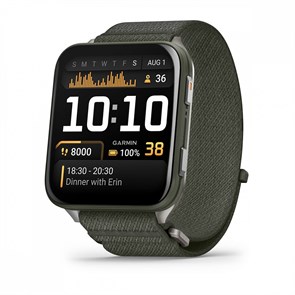 Умные часы Garmin VENU X1 46 мм, корпус: мох (Moss), с оливковым нейлоновым ремешком 2768932