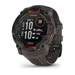 Умные часы Garmin INSTINCT 3 50 мм Solar, корпус: черный (Black), с угольно-черным силиконовым ремешком (Charcoal Band) 2720887