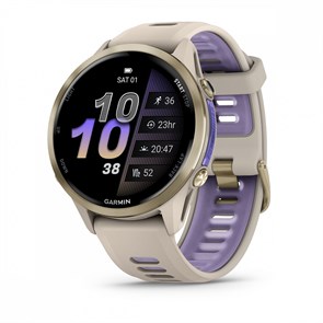 Умные часы Garmin FORERUNNER 970 47 мм, корпус: светло-серый (Titanium), с силиконовым серым/индиго ремешком (French Gray/Translucent Indigo Band) 2947804