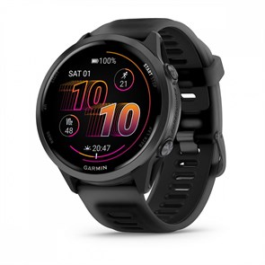 Умные часы Garmin FORERUNNER 570 47 мм, корпус: серый (Slate Gray), с черным силиконовым ремешком 2720869