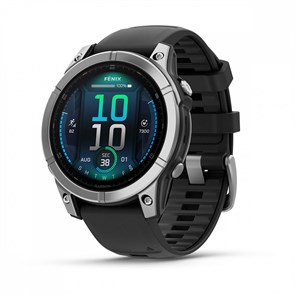 Умные часы Garmin Fenix E 47 мм, AMOLED, корпус: серебристый (Silver), с черным силиконовым ремешком 2888237