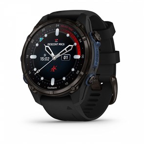Умные часы Garmin Descent Mk3i, 43 мм, корпус: карбоново-серый (Carbon Gray), DLC-покрытие, с черным силиконовым ремешком (Black Silicone Band) 3138592