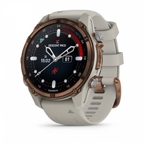 Умные часы Garmin Descent Mk3i 43 мм, корпус: бронзовый (Bronze), PVD-покрытие, с серым силиконовым ремешком (French Grey Silicone Band) 3138591