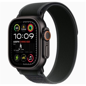 Часы Apple Watch Ultra 2 (2024) GPS 49 мм, корпус черный титан (Black Titanium), ремешок Trail, цвет: черный (Black), размер: M/L 2097500