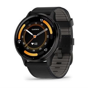 Умные часы Garmin VENU 3 45 мм, корпус: корпус: серый (Slate), с черным силиконовым и черным кожаным ремешком (Black) 3293202
