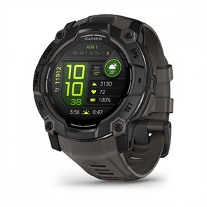 Умные часы Garmin INSTINCT 3 50 мм AMOLED, корпус: черный (Black), с угольно-черным силиконовым ремешком (Charcoal Band) 2720886