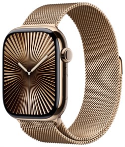 Часы Apple Watch Series 10 46mm Gold Titanium Case, Milano Loop (Gold) M/L Часы Apple Watch Series 10 46mm Gold Titanium Case, Milano Loop (Gold) M/L