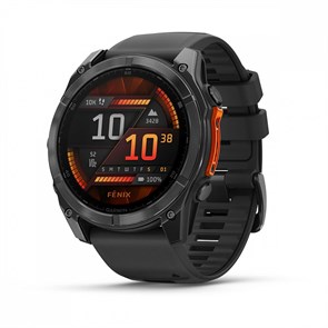 Умные часы Garmin Fenix 8 51 мм, AMOLED, корпус: серый (Slate Gray), с черным силиконовым ремешком (Black) 3116360