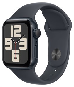 Часы Apple Watch SE (2024) 40mm Midnight Aluminium Case, Sport Band (Midnight) S/M Часы Apple Watch SE (2024) 40mm Midnight Aluminium Case, Sport Band (Midnight) S/M