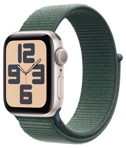 Часы Apple Watch SE (2024) 40mm Starlight Aluminium Case, Sport Loop (Lake Green) Часы Apple Watch SE (2024) 40mm Starlight Aluminium Case, Sport Loop (Lake Green)