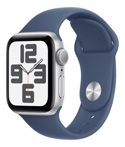 Часы Apple Watch SE (2024) 44mm Silver Aluminium Case, Sport Band (Denim) M/L Часы Apple Watch SE (2024) 44mm Silver Aluminium Case, Sport Band (Denim) M/L