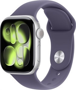 Часы Apple Watch Series 11 46mm Silver Aluminium Case, Sport Band (Purple Fog) S/M Часы Apple Watch Series 11 46mm Silver Aluminium Case, Sport Band (Purple Fog) S/M