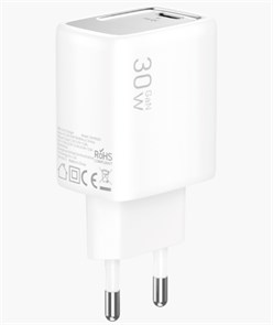 Адаптер питания Keephone Booster Type-C мощностью 30 Вт White Адаптер питания Keephone Booster Type-C мощностью 30 Вт White