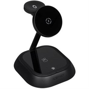 Беспроводное зарядное устройство 3 in 1 AceFast E16 MagSafe мощностью 20.5 Вт Black Беспроводное зарядное устройство 3 in 1 AceFast E16 MagSafe мощностью 20.5 Вт Black
