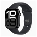 Часы Apple Watch Series 10 46 мм, корпус алюминий угольно-черный (Jet Black Aluminium), ремешок Sport Band, цвет: черный (Black), размер: S/M 2097478
