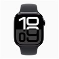 Часы Apple Watch Series 10 46 мм, корпус алюминий угольно-черный (Jet Black Aluminium), ремешок Sport Band, цвет: черный (Black), размер: S/M 2097478