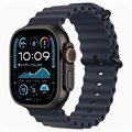 Часы Apple Watch Ultra 2 (2024) GPS 49 мм, корпус черный титан (Black Titanium), ремешок Ocean, цвет: темно-синий (Navy) 2106086