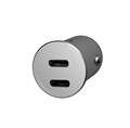 Автомобильное зарядное устройство Magssory 45W для двух устройств, с магнитным кабелем, серебро CCH002
