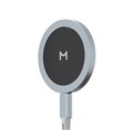 Компактное беспроводное зарядное устройство Magssory Coin, с магнитым кабелем, совместимое с MagSafe, темно-серый WCH015